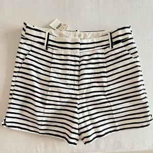 JCREW- Cotton Casual Striped White & Black shorts